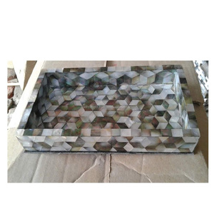 Bandeja MOP de alta calidad Artesanía mejor pulida y bandeja de nácar Bandeja de servicio de nácar popular nácar - Product Image 2