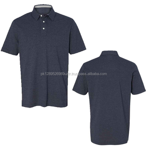 Polo en coton à manches courtes pour homme, t-shirt noir en coton - Product Image 2
