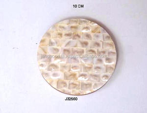 Handmade Mother of Pearl Coaster Available in Other Shapes and Sizes Tableware Coaster for Coffee Table - Product Image 3