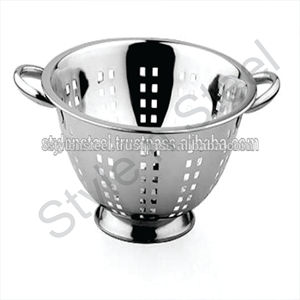 Proper Price Stainless Steel Punching Deep Draining Kitchen Mini Circle Inox <b>Colander</b> Set Guaranteed Quality for Vegetables - Product Image 2