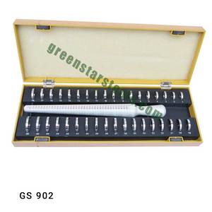 Juego de equipos de herramientas de joyería GS 902 Ring Stick Varios tamaños de dedos Calibre Acero inoxidable Latón Plástico Metal para uso industrial - Product Image 1