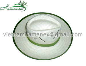 หมวกฟางแบบเรียบหมวกคาวบอยใบปาล์มธรรมชาติบาง - Product Image 5