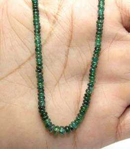 Cuentas de piedras preciosas sueltas Esmeralda con forma de Rondelle suave de alta calidad, Unidad de hebra de Color verde para la fabricación de joyas - Product Image 4