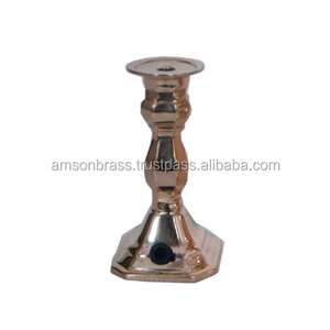 Polished Metal <b>Candle</b> Holder Pillar <b>Candle</b> Stand - Product Image 1