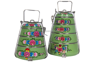 Utilisation d'hôtel de bureau pour adultes de qualité supérieure Boîte à lunch Tiffin pyramide en acier inoxydable isolée à chaud de qualité alimentaire - Product Image 5