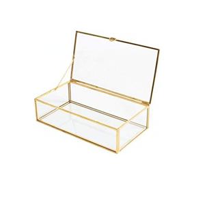 Nouvelle boîte en laiton de verre de conception avec le cadre en métal pour la décoration à la maison de stockage de bijoux - Product Image 2