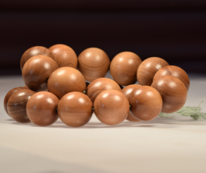 Perles de Mala Aromatiques Originales 108, 20mm, Bois de Santal Naturel, Souvenirs de Yoga, Artisanat, Riddhi Siddhi, Écologique, Boisé Doux - Product Image 1