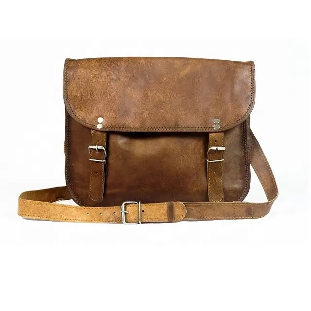 Vintage Style Real Leather Shoulder Bag For Men