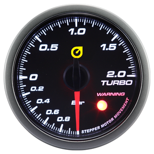 Medidor de Presión de Turbo Universal de 60 mm para Automóvil con LED Súper Blanco y Borde de Aluminio Negro para Pantalla Analógica Automática - Product Image 1