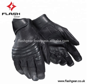 Gants de cavalier de course avec logo personnalisé Gants d'été courts en cuir perforé XL de haute qualité pour hommes Biker & Pro Biker - Product Image 4