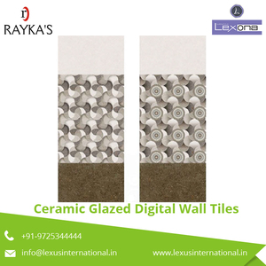 กระเบื้องผนังดิจิตอลเคลือบเซรามิกขนาด250X375มม. คลาสสิกที่ทันสมัยการตกแต่งภายในเนื้อแข็งฉนวนกันความร้อนและต้านเชื้อแบคทีเรียสำหรับอพาร์ทเมนท์ - Product Image 5