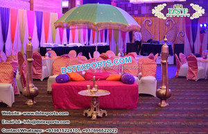 Gran paraguas decorativo para escenario de boda Punjabi Mehndi Sangeet Mehndi decoración para decoraciones de boda - Product Image 4