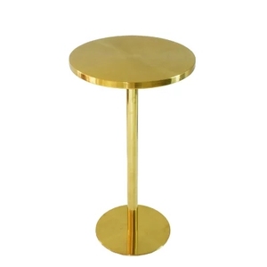 Modern Gold Plated Metal <b>Bar</b> <b>Table</b> & Stool Set for Home Living Room or Gym Coffee <b>Tables</b> Furniture - Product Image 2