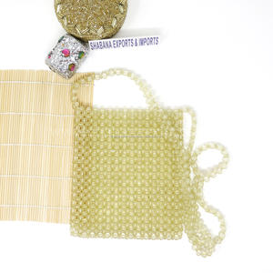 Sac fourre-tout perlé tendance de créateur fait à la main pour dames sangle unique suspendue fermeture ouverte en gros - Product Image 4