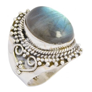 Ocean 925 Sterling <b>Silver</b> Labradorite Gemstone <b>Ring</b> Fashion <b>Silver</b> Jewelry <b>Eternity</b> Vermeil <b>Rings</b> Wholesaler and Supplier - Product Image 4