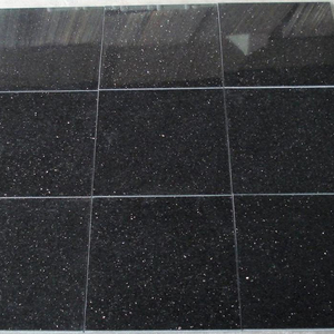 Pisos de granito de galaxia negra de estrella india, baldosas pulidas decorativas interiores duraderas para baño, estilo indio atractivo - Product Image 1
