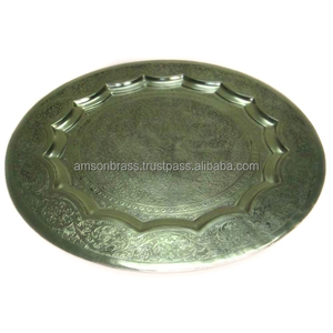 Peltre plateado de Metal de hierro placa del cargador para casa Hotel uso placa del cargador - Product Image 4