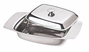Mayorista Plato De Mantequilla De Acero Inoxidable Con Tapa Plato De Mantequilla - Product Image 2