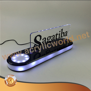 Estante de exhibición de vino de acrílico con base de botella de vino de mesa de mostrador personalizado con luz Led y Mostrador de exhibición de vino de logotipo - Product Image 1