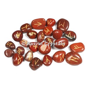 Ensemble de runes en jaspe rouge - de rozrin export - Product Image 1