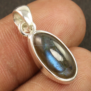 Piedra preciosa de labradorita natural, joyería de plata de ley 925, colgante de moda a precio mayorista - Product Image 2