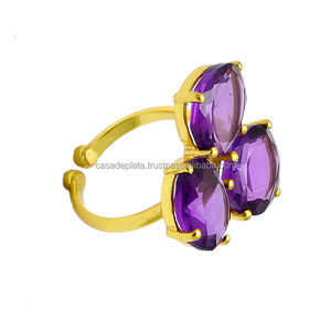 แหวนพลอยอเมทิสต์ตัดเป็นล้านล้านชิ้น925แหวนเงินแท้ขายส่งแหวนแฟชั่นสำหรับวันครบรอบแต่งงานหรืองานหมั้น - Product Image 4