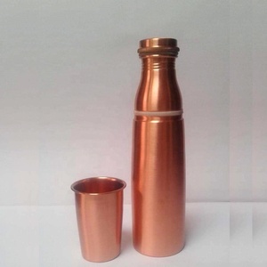 ขวดน้ำทองแดงพร้อมฝาปิด ขวดน้ำแก้วไม่แตก ขวดน้ำร้อนพร้อมปลอกหุ้มนุ่มพิเศษ - Product Image 2