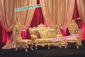 Ensemble de canapés de luxe pour la mariée et le marié, Design de haute qualité, chaises de mariage de styliste - Product Image 4