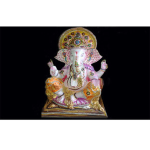 Statue Ganesha de mariage en Fiber de verre, décoration pour entrée, Sculpture de mariage, Style différents, 1 pièce - Product Image 1