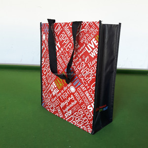 ถุงช้อปปิ้งผ้า PP ทอ มีหูหิ้ว พร้อมขอบเย็บแบบ U สีตามสั่ง ผลิตในเวียดนาม ยืนยาว - Product Image 1