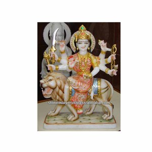 Religious Marble Durga God Statue, Marble Durga Statues - Product Image 1