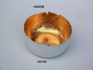 เชิงเทียนเหล็กรูปถ้วยทองสองโทนสีขาวเชิงเทียนสำหรับตกแต่งบ้านงานแต่งงานและคริสต์มาส - Product Image 4