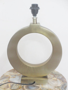 Lampe de table en aluminium de style européen avec abat-jour en dôme, lampe de chevet à LED fluorescente de style nordique pour la lecture - Product Image 3