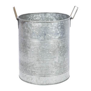 Heaven Home, diseño antiguo, cubo rústico Vintage, maceta de hierro galvanizado para almacenamiento de plantas, macetas y macetas - Product Image 1