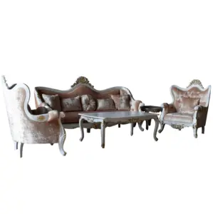 Sofá clásico de lujo, conjunto de 7 asientos, muebles