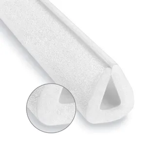 Custom size waterproof Flexible polyethylene White epe U-Channel Foam protect furniture glass Edge Protector