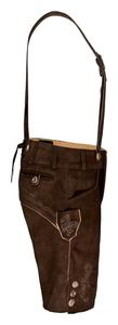 Trachten Lederhosen Kurz braun - Oktoberfest Lederhose <b>Hotpants</b> Bavarian - Product Image 2