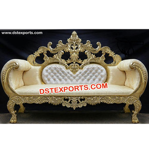 Sofá Real Tallado para Bodas de Diseño, Muebles para Bodas Indias, Juego de Sofás Maharaja, Precio de Fábrica - Product Image 1