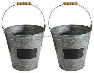 Seau glacière galvanisé de Noël en or Seau à glace en métal avec pinces PC Ustensiles pour le stockage et la décoration des aliments de fête - Product Image 6