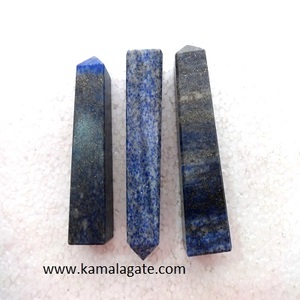 Quartz naturel sculpté à la main Lapiz Lazuli tour petit point cristal pierre précieuse Chakra Style Agate pierre semi-précieuse artisanat - Product Image 1