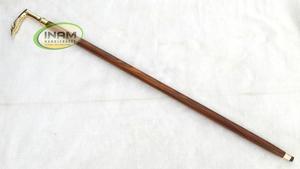 Bâton de marche en bois de style Vintage/canne de marche en bois avec poignée d'aigle/bâton de marche en bois pour personnes âgées avec travail d'incrustation en laiton - Product Image 3