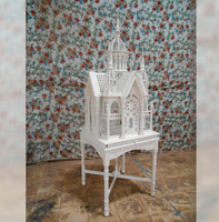 Muebles de jaula para pájaros de diseño clásico de caoba de muebles Dwira Jepara de Indonesia.
