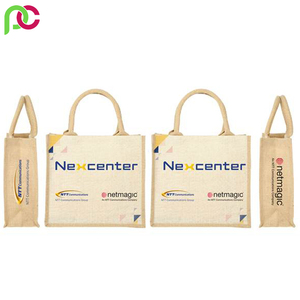 Vente en gros de sac cabas en toile de coton blanc imprimé personnalisé sac à provisions réutilisable lavable avec logo personnalisé sac vierge promotionnel - Product Image 6