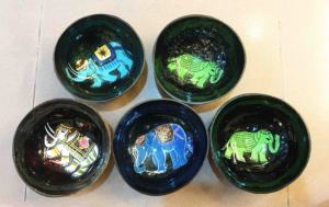 Bol en coque de noix de coco, laque japonaise faite à la main, modèle m. Ponçage 84587176063 - Product Image 3