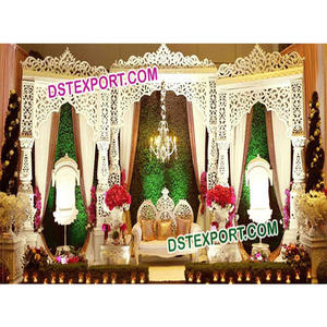 Decoración de escenario de boda de Maharaja, Jodha Akbar, elegante, de bollwood, escenario de ceremonia de boda - Product Image 1