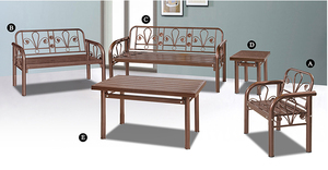 โมเดิร์นโลหะ Domica KD-7112ห้องนั่งเล่นโซฟาชุด7ที่นั่ง & ตารางมาเลเซีย - Product Image 6