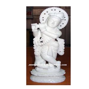 Estatua de dios Krishna de mármol blanco - Product Image 1