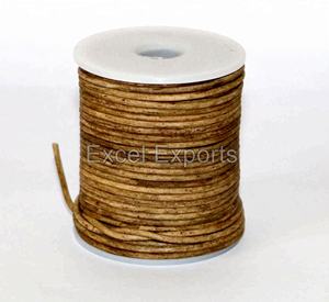 Cordes en cuir véritable Mètre DIY Collier Bracelet Fabrication de bijoux Décoration Multi Couleurs 1mm 1.5mm 2mm 25 Rouleaux 100% - Product Image 6