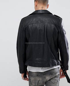 OEM Veste en cuir de mouton de dernière conception personnalisée à fermeture éclair prix de gros - Product Image 2