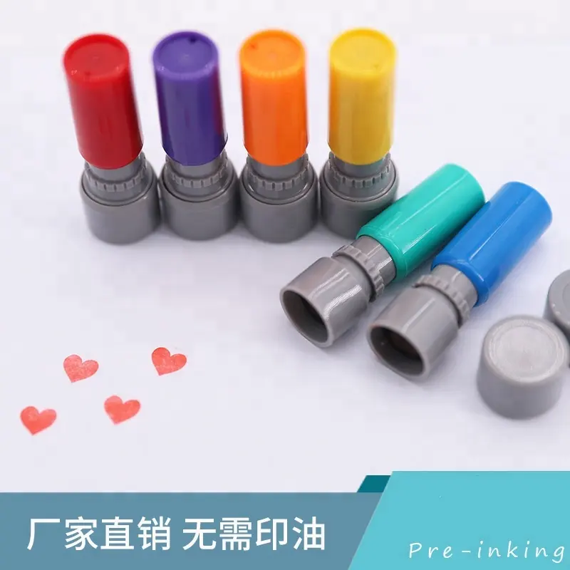 Pre Inked Tự Mực Tùy Chỉnh Cá Nhân Logo Kinh Doanh Và Tên Tem Nhựa 8Mm Dựa Trên Thiết Kế Của Bạn